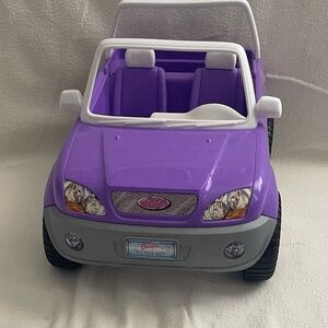 Barbie Purple Convertible Car with White Trim